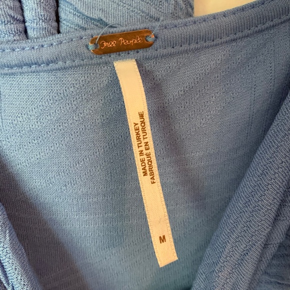 Free People puff sleeve 'Violet Mini Dress' with tie in back - Picture 3 of 8